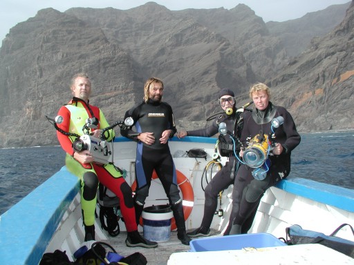 Underwater film and video production crew, tenerife